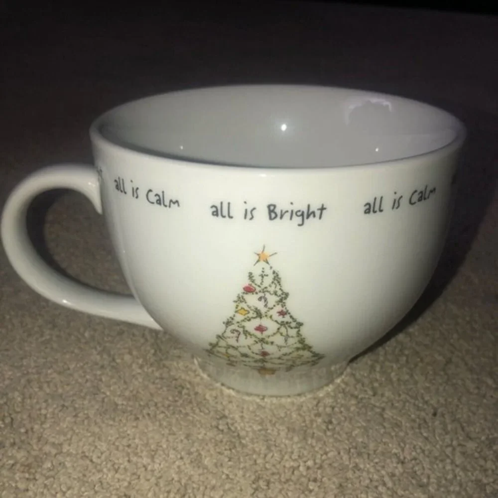 Pottery Barn Holiday Cheer Christmas Tree Coffee Mug‎